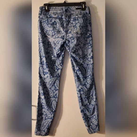 Kut From The Kloth Eva Ankle Skinny Bandana Print Jeans Size 2 - Picture 4 of 11